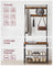 Hat Coat Stand - Particleboard and Metal - Rustic Brown