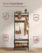 Coat Rack - Particleboard and Steel - Rustic Brown - with Shoe Storage