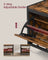 Coat Rack - Particleboard and Steel - Rustic Brown - with Shoe Storage