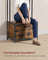 Coat Rack - Particleboard and Steel - Rustic Brown - with Shoe Storage