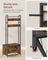 Coat Rack - Particleboard and Steel - Rustic Brown - with Shoe Storage