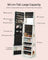 Rotatable Jewellery Cabinet - Wood - White