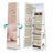 6 LEDs Mirror Jewellery Cabinet - Rustic Brown