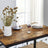 Dining Table - Particleboard - Rustic Brown - with Benches