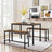 Dining Table - Particleboard - Rustic Brown - with Benches