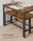 Dining Table - Particleboard - Rustic Brown - with Benches