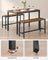 Dining Table - Particleboard - Rustic Brown - with Benches