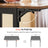 Extendable Dining Table - Wood and Steel - Rustic Brown and Ink Black