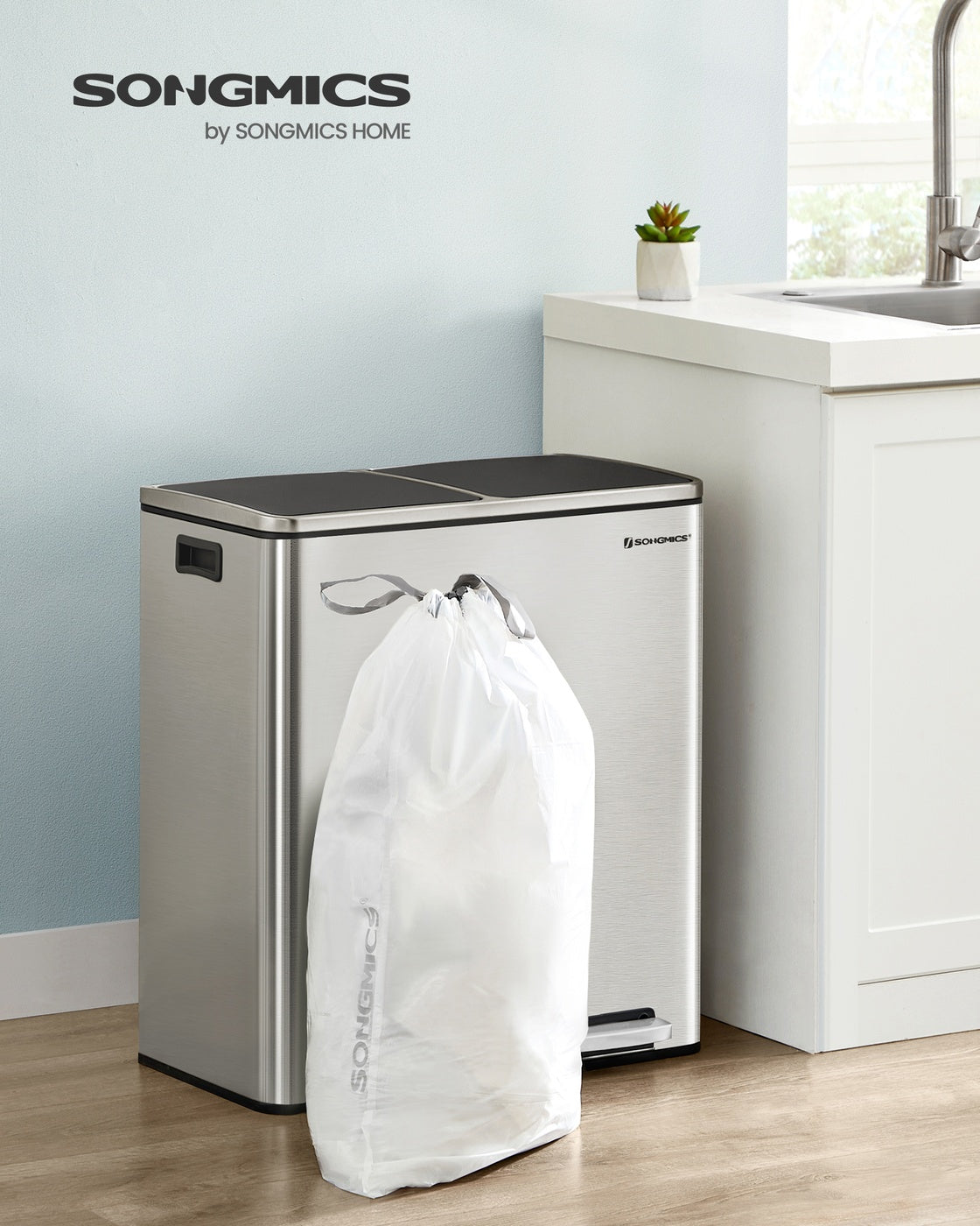 Drawstring Bin Liners - HDPE - White
