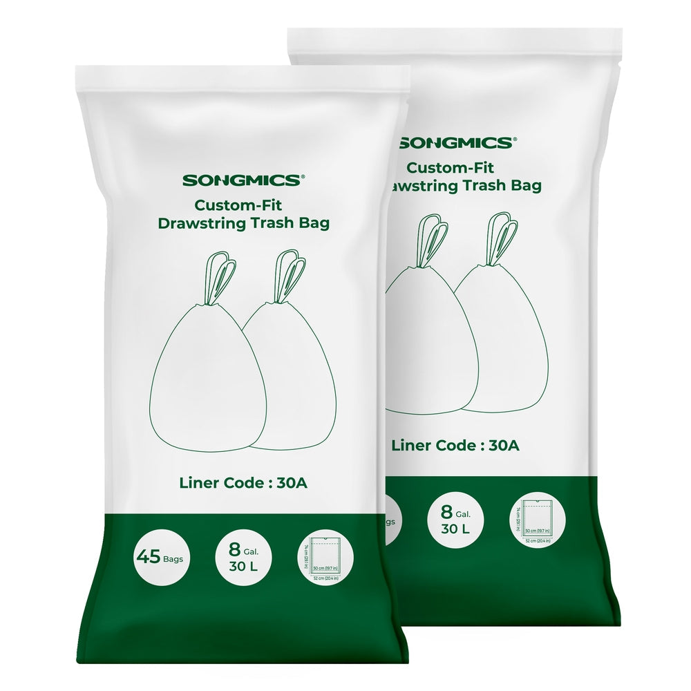 Drawstring Bin Liners - HDPE - White
