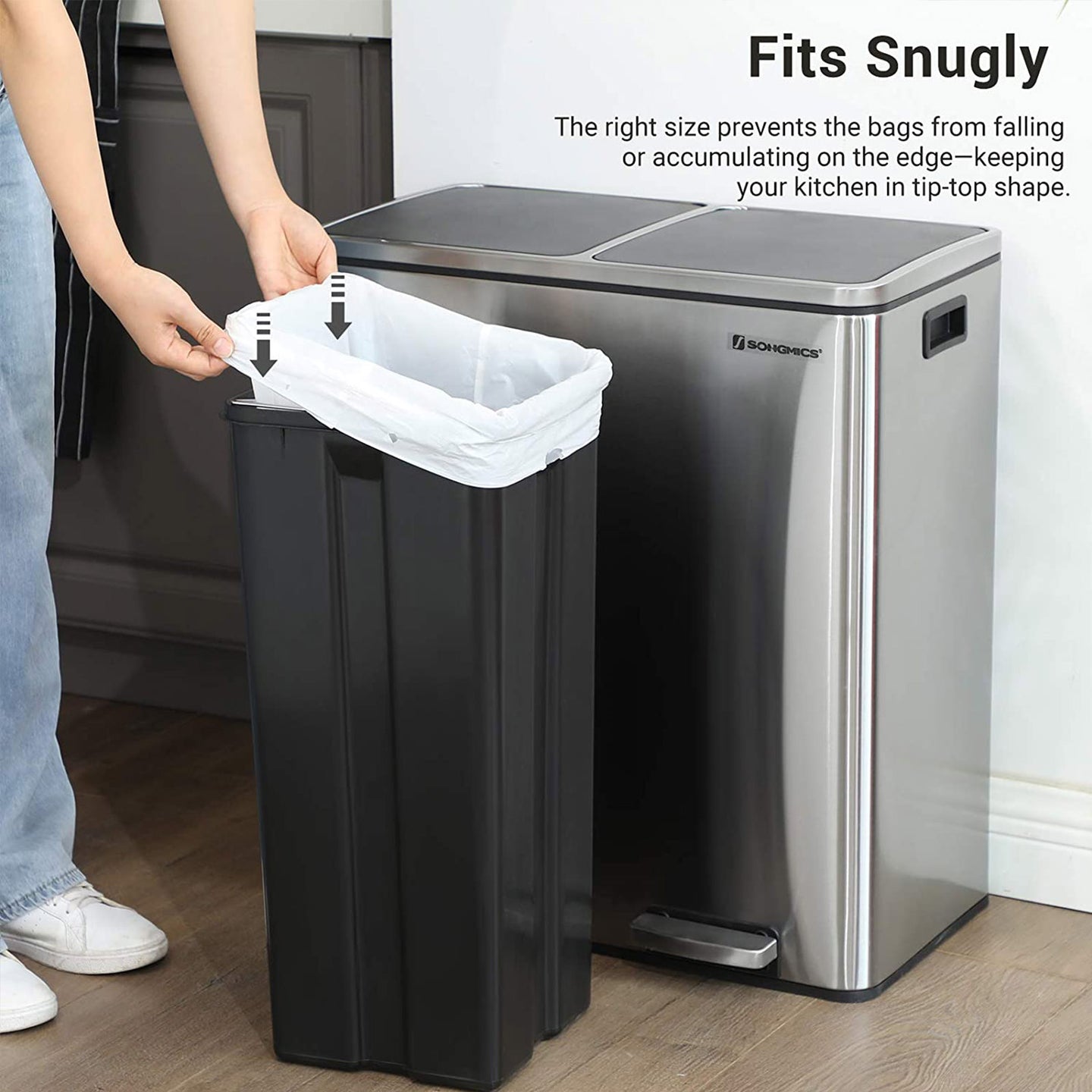 Drawstring Bin Liners - HDPE - White