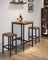 Pub Dining Height Table - Particleboard and Steel - Rustic Brown