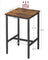 Pub Dining Height Table - Particleboard and Steel - Rustic Brown