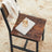 Dining Chair Set of 2 - Wood and Steel - Vintage Brown-black