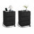 KAILYN Collection Bedside Tables - Wood - Ebony Black