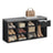 Shoe Storage Bench - Wood and MDF - Ebony Black and Slate Grey
