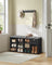 Shoe Storage Bench - Wood and MDF - Ebony Black and Slate Grey