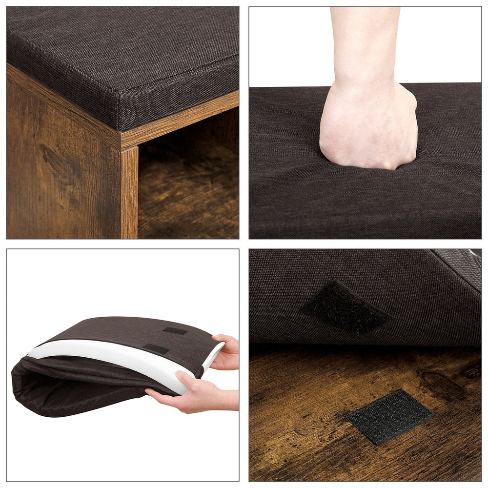 Shoe Bench Storage Bench - Wood and Foam