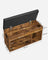 3 Compartments Shoe Bench - Chipboard and Foam - Rustic Brown