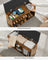 3 Compartments Shoe Bench - Chipboard and Foam - Rustic Brown