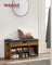 3 Compartments Shoe Bench - Chipboard and Foam - Rustic Brown
