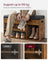 3 Compartments Shoe Bench - Chipboard and Foam - Rustic Brown