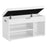 Shoe Bench - Chipboard - White - with Cushion 3 Compartments
