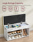 Shoe Bench - Chipboard - White - with Cushion 3 Compartments