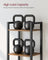 6-Tier Bookshelf - Wood and Steel - Rustic Brown and Ink Black