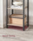 6-Tier Bookshelf, , Heather - Wood and Steel - Greige and Ink Black