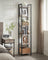 6-Tier Bookshelf, , Heather - Wood and Steel - Greige and Ink Black
