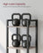 6-Tier Bookshelf, , Heather - Wood and Steel - Greige and Ink Black