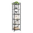 6-Tier Bookshelf, , Black - Particleboard and Steel - Ebony Black