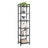 6-Tier Bookshelf, , Black - Particleboard and Steel - Ebony Black