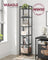 6-Tier Bookshelf, , Black - Particleboard and Steel - Ebony Black
