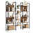 Large Bookshelf - Wood and steel - Vintage Brown-black