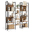 Large Bookshelf - Wood and steel - Vintage Brown-black