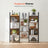 Large Bookshelf - Wood and steel - Vintage Brown-black