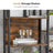 Large Bookshelf - Wood and steel - Vintage Brown-black