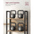 Bookshelf - Wood and Steel - Oak With Blue Grains - with 14 Shelves