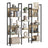 Bookshelf - Wood and Steel - Oak With Blue Grains - with 14 Shelves