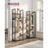 Bookshelf - Wood and Steel - Oak With Blue Grains - with 14 Shelves