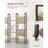 Bookshelf - Wood and Steel - Oak With Blue Grains - with 14 Shelves