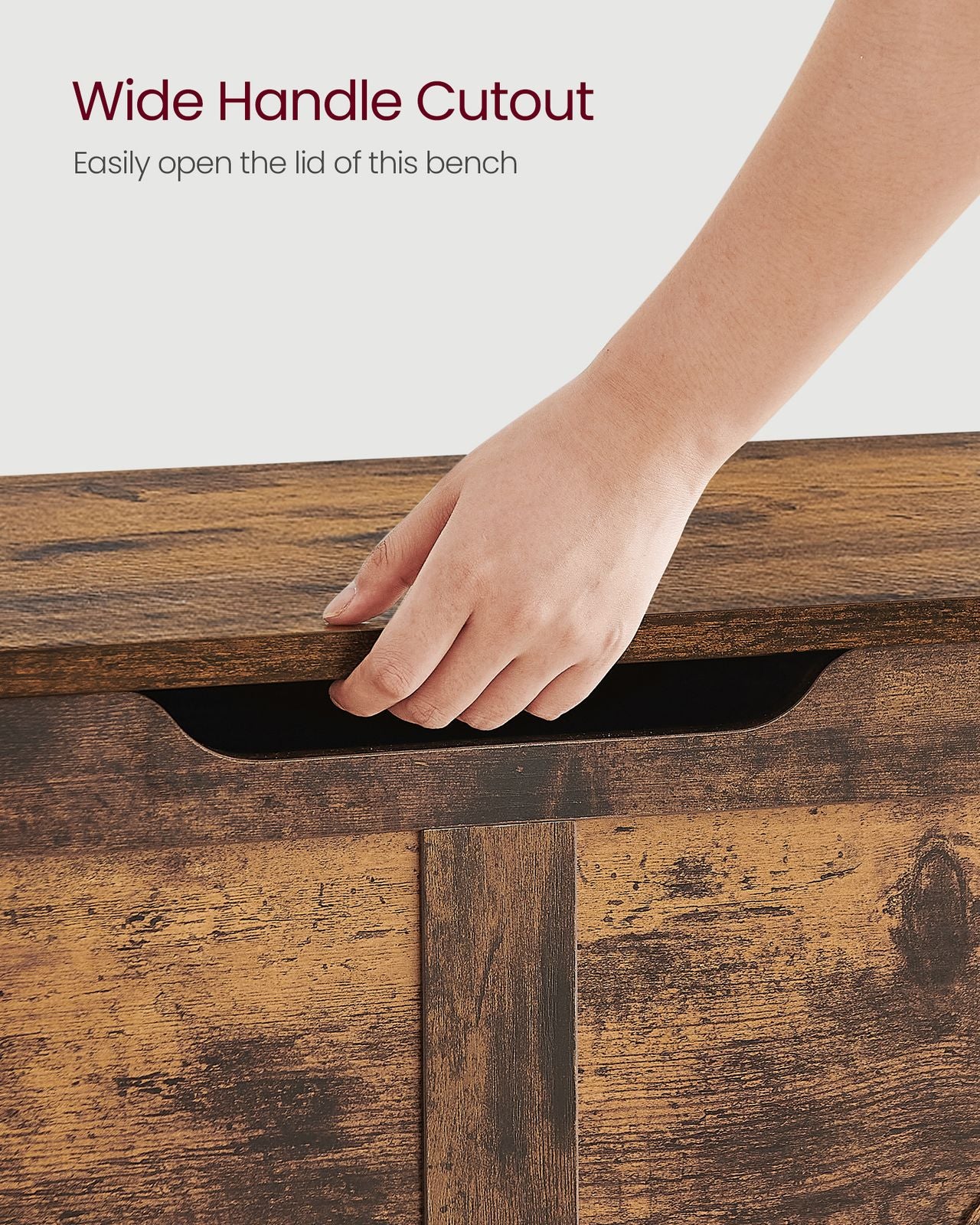 Rustic Brown Storage Chest - Particleboard - Rustic Brown