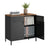 Double-Door Floor Cabinet - Particleboard - Rustic Brown