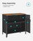 Double-Door Floor Cabinet - Particleboard - Rustic Brown