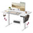 Height Adjustable Desk - Steel and Wood - Classic White