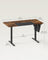 Electric Height Adjustable Standing Desk - Steel and Wood - Rustic Brown and Black - with Memory Settings