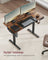 Electric Height Adjustable Standing Desk - Steel and Wood - Rustic Brown and Black - with Memory Settings
