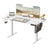 Height Adjustable Desk - Steel and Wood - Classic White